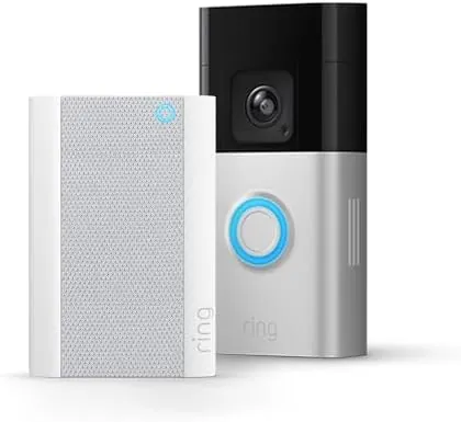 Ring Battery Video Doorbell Pro + Chime Pro| Videotimbre Pro con batería, vídeo de cuerpo entero, detección de movimiento 3D, visión nocturna en color