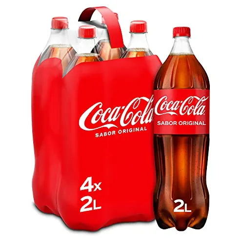 Coca-Cola Sabor Original, Refresco de Cola - Pack 4 Botellas 2L