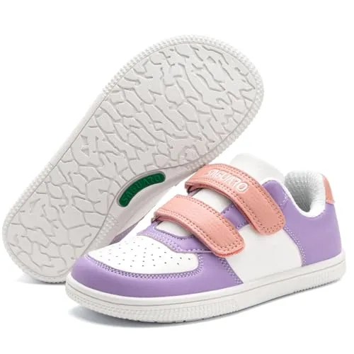 SAGUARO Zapatillas Barefoot Niños Niñas, Zapatos Barefoot Minimalistas con Suaves Ligeros para Uso Diario, Colegio, Parque Infantil, Interior y Exterior, Morado, Gr.26