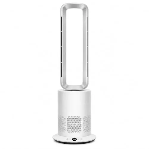Eduzita TP09Pro Ventilador de torre con calefacción y HEPA, blanco | 10 velocità e 3 livelli di riscaldamento, filtro HEPA H13, oscillazione di 80°, 35 dB, ideal para dormitorio y oficina