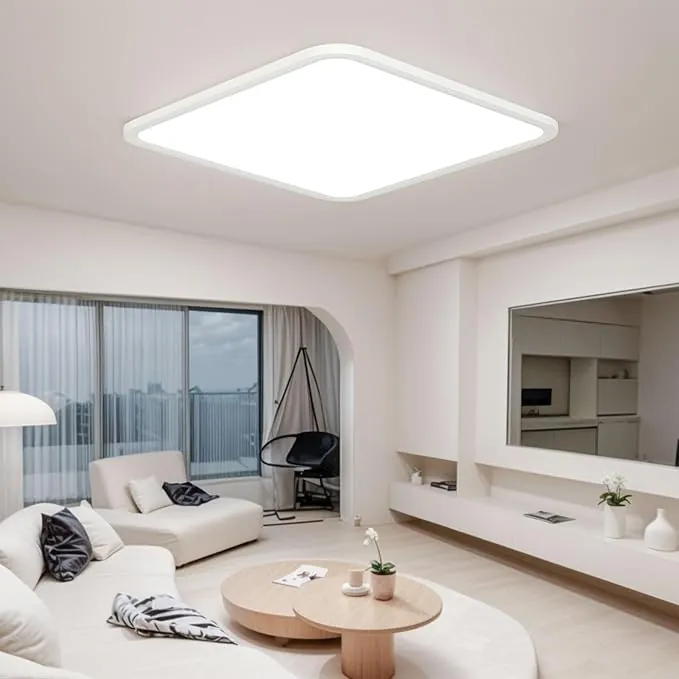 OTREN Lampara Techo LED 40CM, Plafon LED Techo 4000K, 36W Downlight Superficie Panel para Dormitorio Cocina Pasillo Baño Sala Oficina