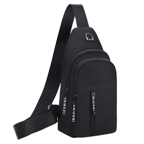 JSTHHTT Bolso Pecho Hombre - Mochila Bandolera para Hombre con Estilo y Comodidad Bolsa Cruzada de Pecho para Viajes y Uso Diario - Sling Bag Men