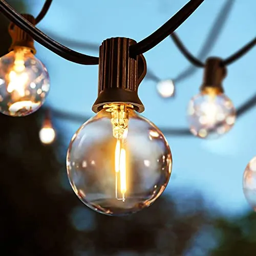 Svater Guirnaldas Luces Exterior 30 Metros, G40 LED Guirnaldas Luminosas de Exterior Impermeable IP45 con 50+2 Bombillas, Cadena de Luz para Jardín Terraza Patio Fiesta, 2700K Blanco Cálido