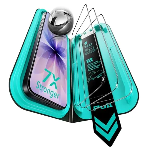 ESR Pack 3 Protector de Pantalla para iPhone 17/iPhone 16 Pro, Armorite