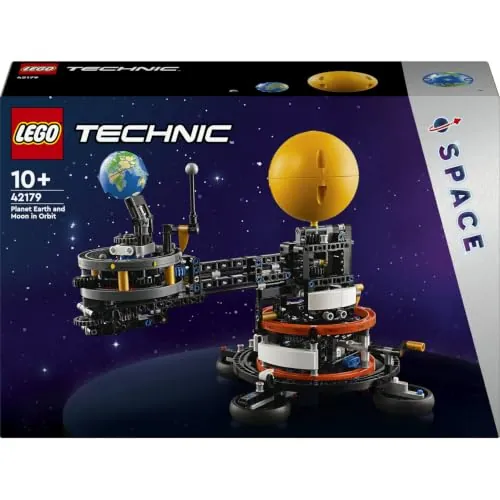 LEGO Technic Planeta Tierra y Luna en Órbita 42179 | Juguetes para niños de 10+ años, juego educativo de planetas, astronomía y sistema solar, regalo de cumpleaños, 526 piezas