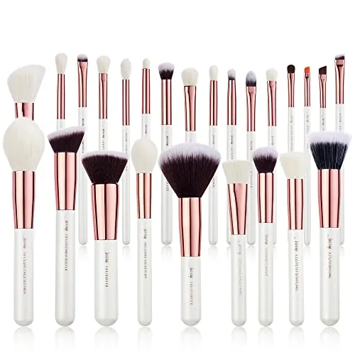 Jessup Set 25 Brochas de Maquillaje Profesionales para Rostro y Ojos T215