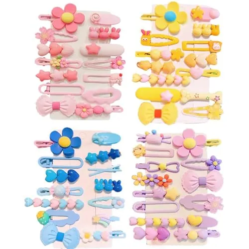 Horquillas Pelo Niña, 56pcs Pinzas Pelo Caramelos, Clips Cabello Niña, Accesoriospelo Niñas, Accesorios para el Cabello de Colores Caramelo para Niñas, Niños y Adolescentes en Varios Patrones