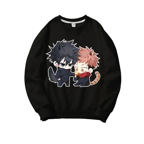 LIANGSHAN Sudaderas de anime, hombres y mujeres con capucha, disfraces de cosplay para adolescentes, sudaderas con capucha, ropa diaria, h, M