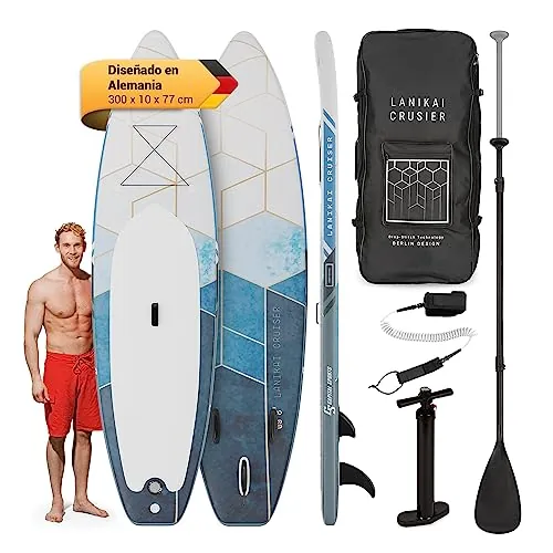 Capital Sports Tabla Paddle Surf Hinchable, Stand Up Padel Surf Hinchable Apta para Yoga, Padelsurf para Adultos y Niños, Tablas Paddle Remo Ajustable, Bolsa y Bomba Inflable 305cm / 10ft