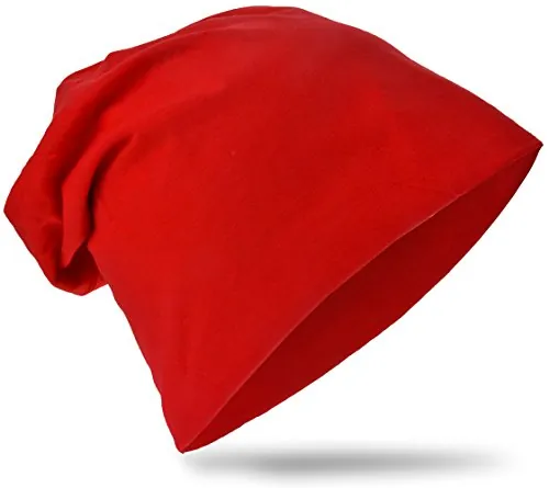 Miobo Gorro Slouch Infantil, Algodón, Color Liso Rojo-48