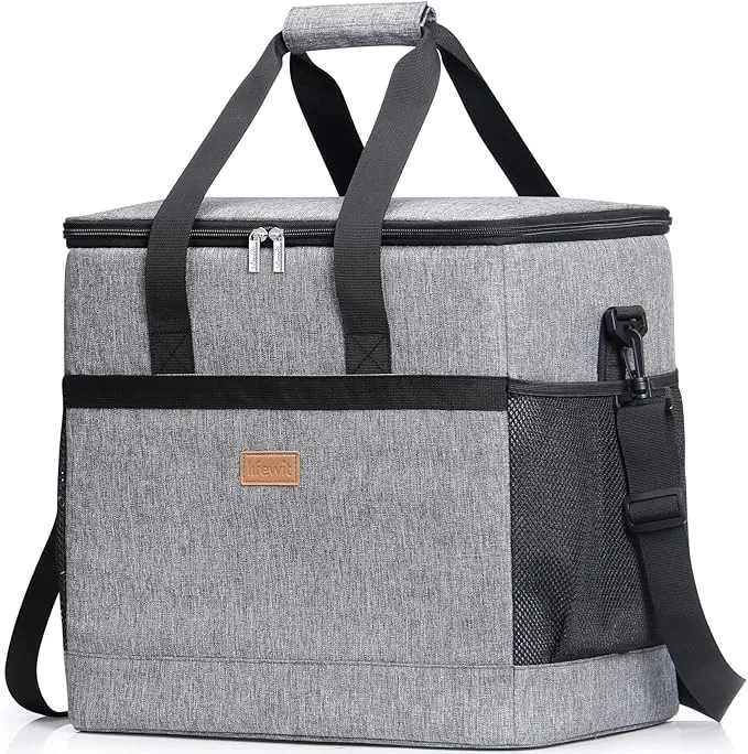 Lifewit Nevera Portatil 40L, Bolso Neveras Isotermica para Hombre, Grande Bolsas Termica porta Alimentos, Cooler Bag Tela Plegable para Playa, Camping, Viaje, Trabajo, Picnic, Gris