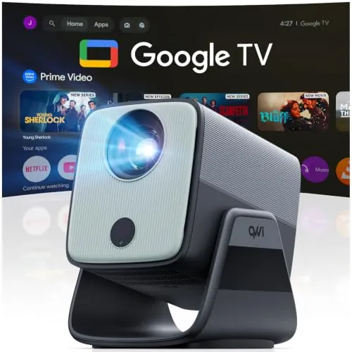 QVWI Proyector 1080P HDR10+, Memoria de 32 GB【Apps integradas】