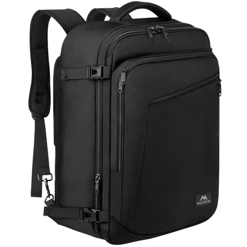 MATEIN Mochila Viaje Cabina Avion 55x35x25, Expandible Mochila Cabina Avion