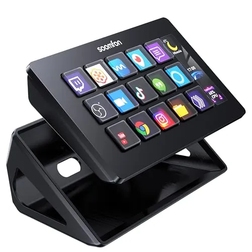 SOOMFON Stream Controller, 15 LCD Teclas Macro & Info Barra con Mac/Win