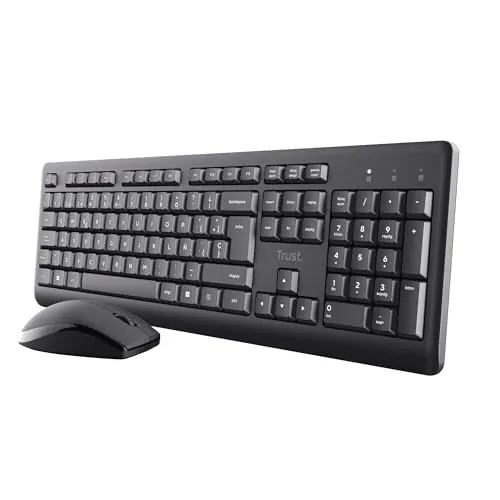 Trust Taro Pack Teclado y Ratón Inalámbrico QWERTY Español, Negro