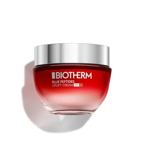 Biotherm, Blue Peptides Uplift, Crema Facial Reafirmante con Fotoprotección SPF 30, Enriquecida con Péptido de Colágeno, Para Todo Tipo de Pieles, 50 ml