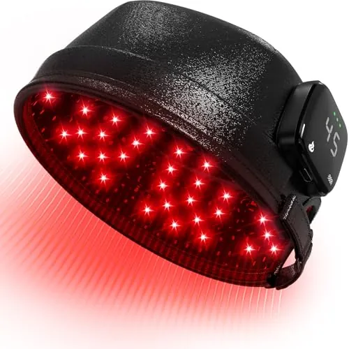 iKeener lllt Laser Capilar para Cabello, Inalámbrico 660nm & 850nm Casco Laser para Tratamientos Crecepelos, Dispositivos para Regeneración Capilar para Hombre Mujer