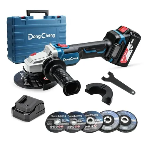 DongCheng Amoladora angular a batería 20V Ø125mm, Carter rápido (1 batería)