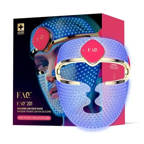 FAQ 201 máscara facial LED RGB ponible para cuidado facial de la piel