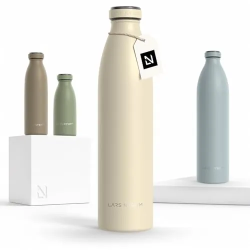 LARS NYSØM Botella Agua Acero Inoxidable 1000ml - Aislada - Botella Termica