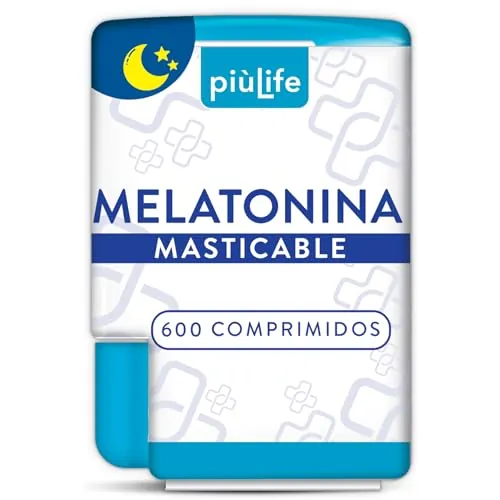 Melatonina Pura 1,9 mg por Dosis PiùLife, 600 Mini Comprimidos