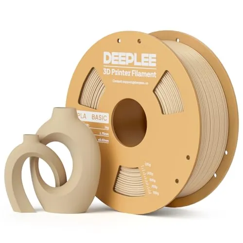 DEEPLEE Filamento PLA Basic 1.75 mm, Bobina 1 kg, Beige