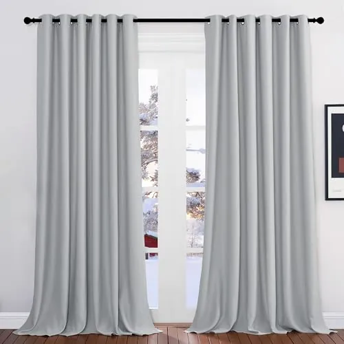 PONY DANCE Cortinas Dormitorio Opacas,Termicas Aislantes,200x260cm(AnxAl)
