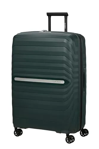 Samsonite Neo Flux - Spinner L, Maleta expandible, 75 cm, 109/121 L, Verde Jungla (Jungle Green)