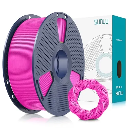 SUNLU Filamento PLA + 1,75 mm, filamento para impresora 3D PLA Plus, 1 kg, magenta