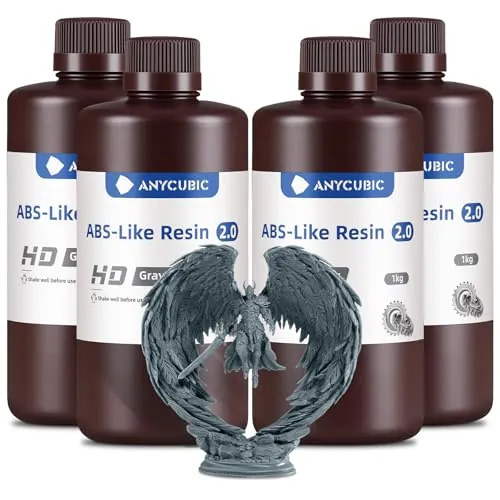 Anycubic ABS-Like 2.0 Resina 3D 85HD Máxima Dureza,HD Gris, 4000g