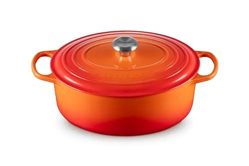 Le Creuset Cocotte oval de hierro fundido, 31 cm, 6, 3 L, Todas Las Fuentes de Calor incluso inducción, Volcanico, 21178310902430