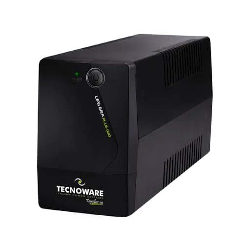 Tecnoware Power Systems UPS 1100VA para PC/Modem, NO Gaming/Consola, SAI ERA PLUS, 2 Schuko, Software, protección contra apagones y picos de tensión para PC, módem, videovigilancia, TPV, NAS, POS