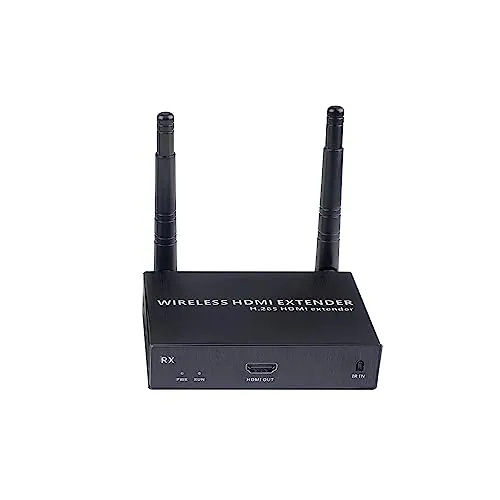 EXVIST 4K Basic HDMI Wireless Extender 1x Solo Receptor, hasta 656 pies, Soporte IR, Adecuado para transmitir Video Desde computadora portátil, PC, Youtube, PS4 a HDTV o proyector, etc.