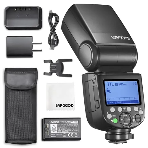 Godox V860III-S TTL Sincronización de alta velocidad GN60 1/8000 Speedlight 2600 mAh - Batería de litio Speedlite compatible con Sony A7 A7R A7S A7II A7RII A7RIII A58 A99 A6000 A6300 ILCE600L Cámara