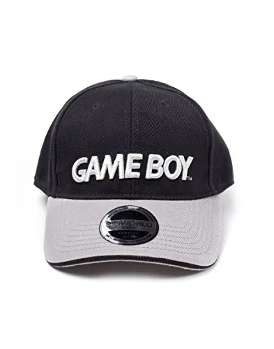 Bioworld EU Nintendo Gameboy Embroidered Logo Curved Bill Baseball Cap, Black (BA067775NTN) Gorra de bisbol, Gris (Grey Grey), Talla única Unisex Adulto