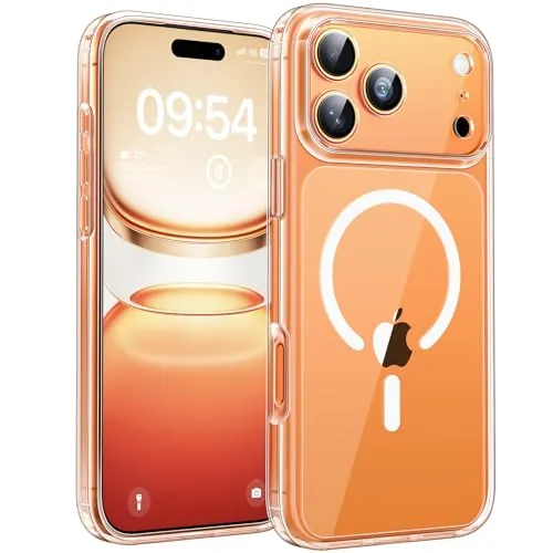 TOCOL Funda para iPhone 17 Pro, Compatible con MagSafe, Transparente
