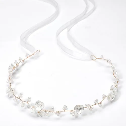 Accesorios para el pelo de comunión para niñas, accesorios para el pelo, comunión, niña, corona de pelo, boda, princesa, corona de flores, pelo con perlas blancas, diademas adecuadas para fotografía