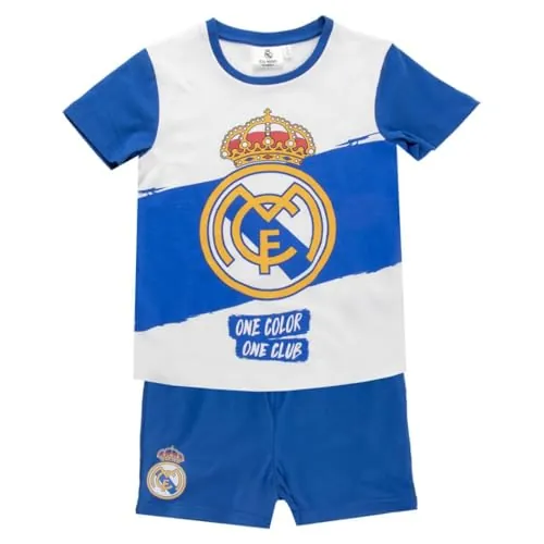 CERDÁ LIFE'S LITTLE MOMENTS, Pijama Real Madrid Niño, Conjunto Cómodo para Niños Amantes del Fútbol, Perfecto como Regalo Real Madrid, 100% Algodón, 145 g/m² (FR/ES, Edad, 10 años, Regular)