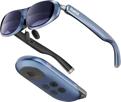 Rokid Joy Max - Gafas de realidad aumentada con estación, Micro-OLED 360 pulgadas, Virtual Theatre, 50° de campo de visión, luminancia de 600 nits, compatible con HDCP, gran combinación