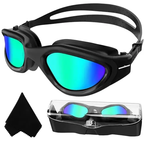 Winline Gafas de natación Anti-vaho protección UV sin filtraciones visión Clara fáciles de Ajustar con Puente Nasal Suave para Hombres, Mujeres, Adultos y Adolescentes