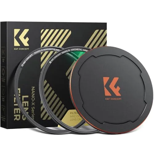 K&F CONCEPT Nano-Xcel 77mm Magnético Filtro CPL+Tapa+Anillo de Adaptador