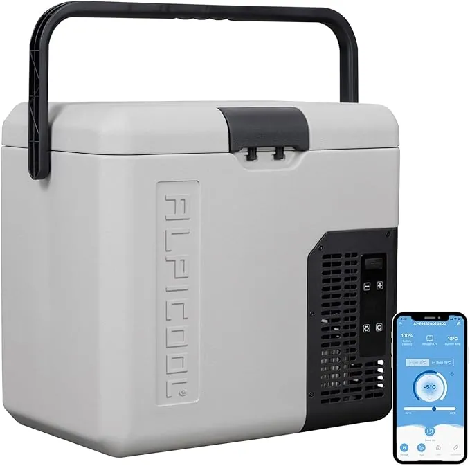 Alpicool P18 18 Litros Nevera Portátil Eléctrica Refrigerador de Coche 12V 24V mini frigorífico CA 220v para Hogar, Camping, Viajes, Automóvil, 20ºC a 20ºC