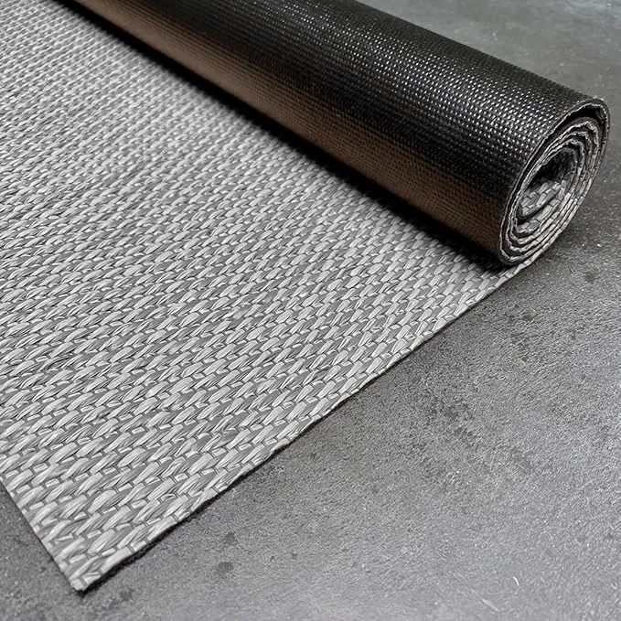 STORESDECO Alfombra vinílica de Tejido Trenzado Premium de Alta Gama. Lavable Antideslizante y extraplana. Materiales Resistentes de máxima Calidad Color Gris 200 x 290 cm