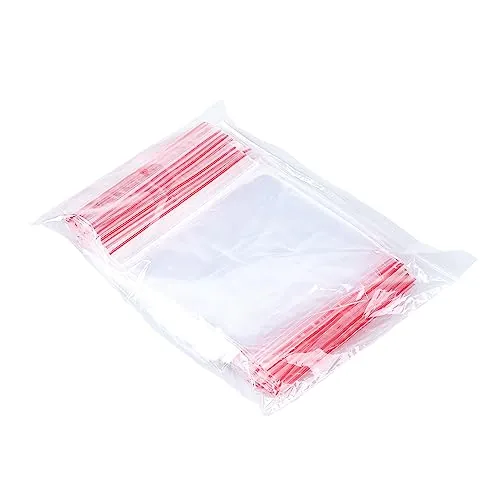 OFFICER PRODUCTS Bolsas con cierre a presión, 8 x 12 cm, 100 unidades (1 unidad), transparentes, transparentes, con cremallera, bolsas con cremallera, bolsas de polietileno, aptas para alimentos