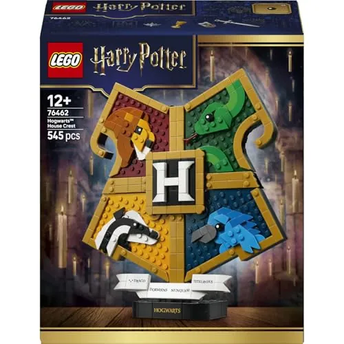 LEGO Harry Potter Escudo de Casa de Hogwarts 76462 | Juguetes para niñas de 12+ años, maqueta 3D con animales, decoración de pared y dormitorio, regalo de cumpleaños, 545 piezas