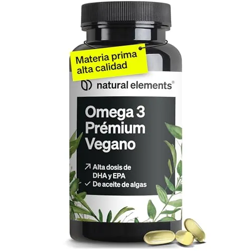 Omega 3 2000mg (Omegavie®) - 800mg DHA + 400mg EPA por dosis diaria - Aceite de algas en alta dosificación - 60 cápsulas veganas - Sin aditivos innecesarios