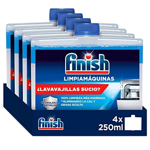 Finish Limpiamáquinas líquido para lavavajillas - Pack 4