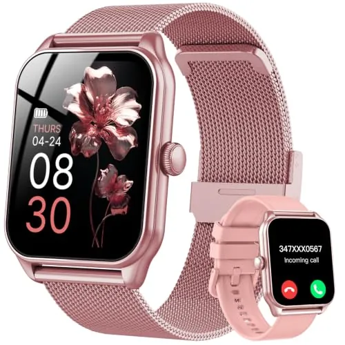 taopodo Reloj Inteligente Mujer, 1.83" Smartwatch Mujer Pulgadas con Llamadas, IP68 Impermeable, 120+ Modos Deportivos con HD Pantalla Táctil, Podómetro, Monitor de Sueño, para Android iOS