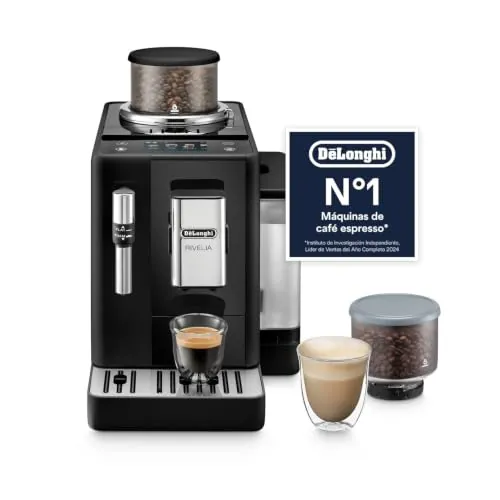 De'Longhi Rivelia - Cafetera Superautomática 8 Bebidas Negro
