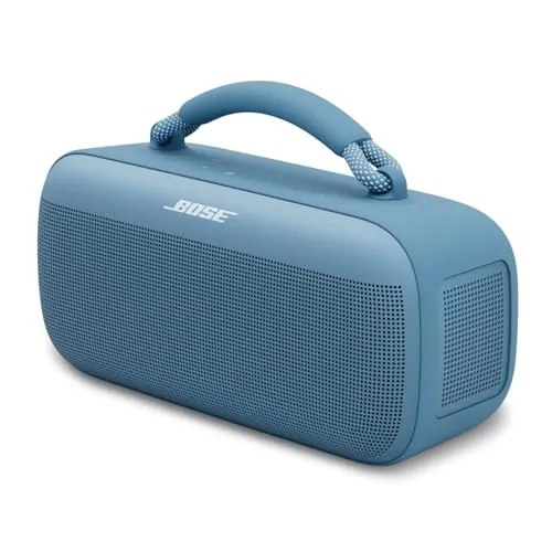 Bose SoundLink Max, Altavoz portátil con bluetooth para exterior con graves potentes, Resistente al agua estéreo con Bluetooth y conexión USB-C, Hasta 20 h de autonomía, AUX de 3,5 mm, Azul Oscuro